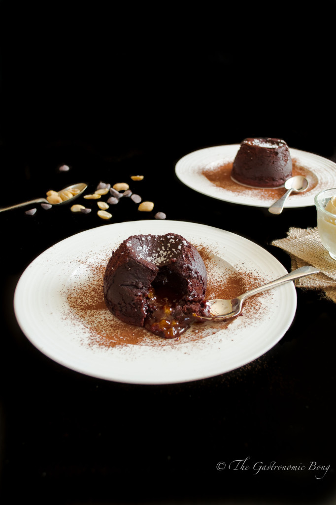 Chocolate-Crunchy Peanut Butter Molten Lava Cake sprinkled with Fleur de Sel7
