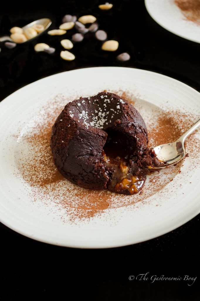 Chocolate-Crunchy Peanut Butter Molten Lava Cake sprinkled with Fleur de Sel8
